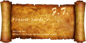 Freind Teréz névjegykártya